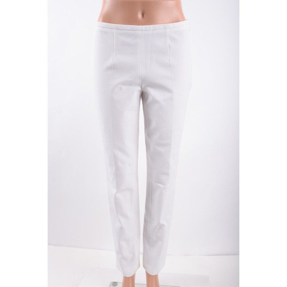 Michael Kors Collection Womens Trousers Skinny Pants Side Zip Sz 4 White NWT